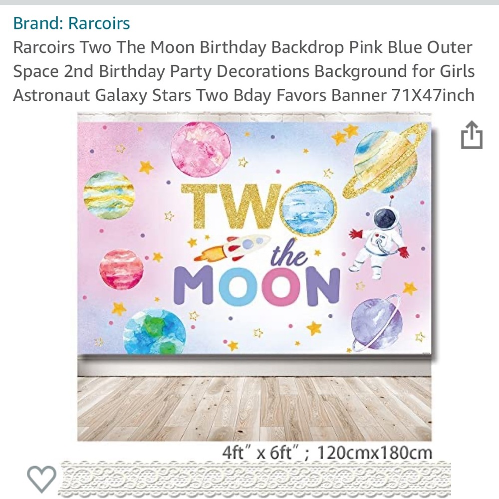 Used one time girls Two the Moon party supply bundle